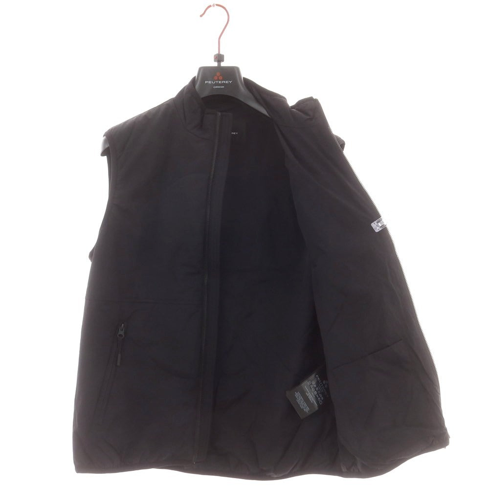【中古】ピューテリー PEUTEREY ナイロン スタンドカラー ダブルジップ 中綿ベスト ブルゾン ブラック【 M 】【 状態ランクA 】【 メンズ 】