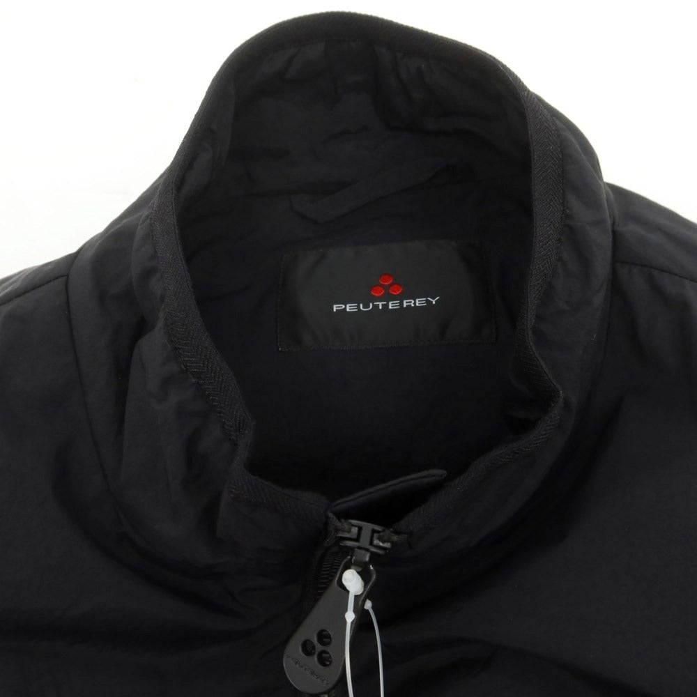 【中古】ピューテリー PEUTEREY ナイロン スタンドカラー ダブルジップ 中綿ベスト ブルゾン ブラック【 M 】【 状態ランクA 】【 メンズ 】