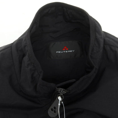 【中古】ピューテリー PEUTEREY ナイロン スタンドカラー ダブルジップ 中綿ベスト ブルゾン ブラック【 M 】【 状態ランクA 】【 メンズ 】