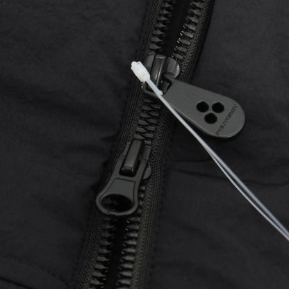 【中古】ピューテリー PEUTEREY ナイロン スタンドカラー ダブルジップ 中綿ベスト ブルゾン ブラック【 M 】【 状態ランクA 】【 メンズ 】