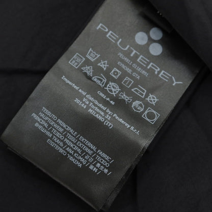 【中古】ピューテリー PEUTEREY ナイロン スタンドカラー ダブルジップ 中綿ベスト ブルゾン ブラック【 M 】【 状態ランクA 】【 メンズ 】