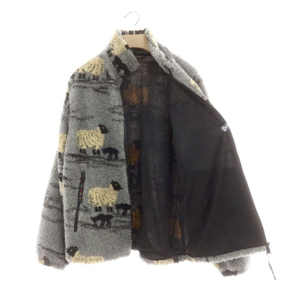 【中古】ファーフィールド オリジナル FARFIELD ORIGINAL ヒツジ柄 フリースジャケット グレーxブラック【 4 】【 状態ランクB 】【 メンズ 】