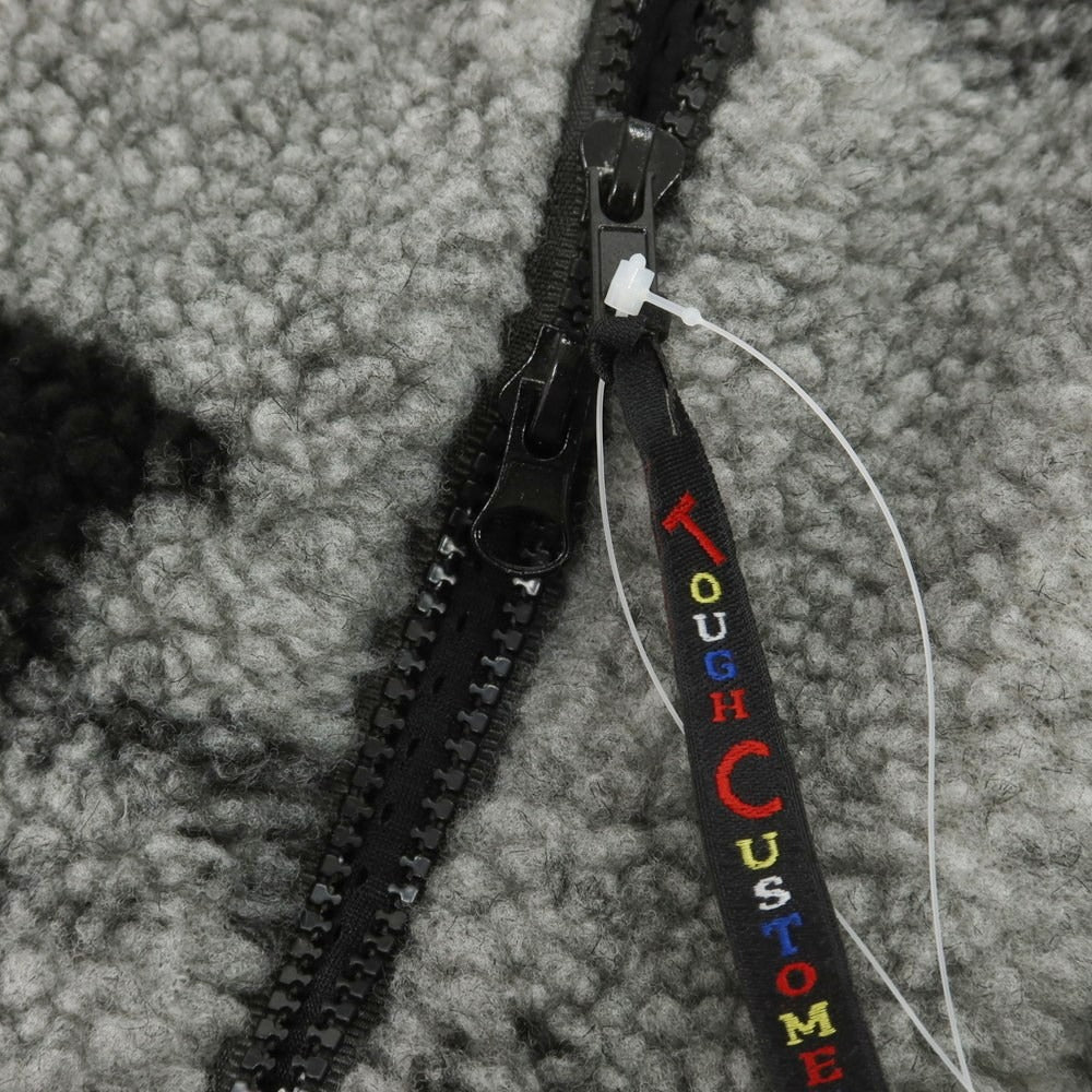 【中古】ファーフィールド オリジナル FARFIELD ORIGINAL ヒツジ柄 フリースジャケット グレーxブラック【 4 】【 状態ランクB 】【 メンズ 】