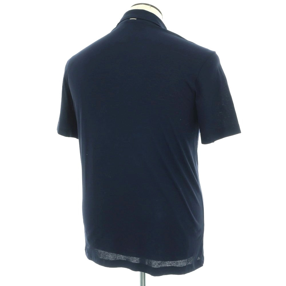 【中古】ヘルノ Herno コットン 半袖ポロシャツ ネイビー【 48 】【 状態ランクB 】【 メンズ 】