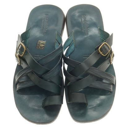 【中古】プレディビーノ PREDEIBINO レザー サンダル グリーンネイビー【 42 】【 状態ランクC 】【 メンズ 】