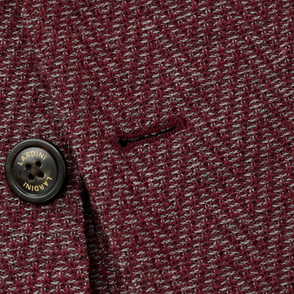 【中古】ラルディーニ LARDINI ウールナイロンジャージー カジュアルジャケット ワインxライトグレー【 52 】【 状態ランクB 】【 メンズ 】