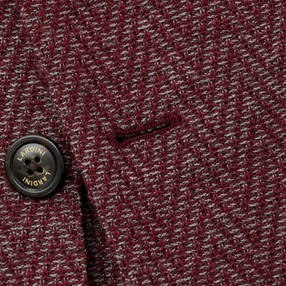 【中古】ラルディーニ LARDINI ウールナイロンジャージー カジュアルジャケット ワインxライトグレー【 52 】【 状態ランクB 】【 メンズ 】