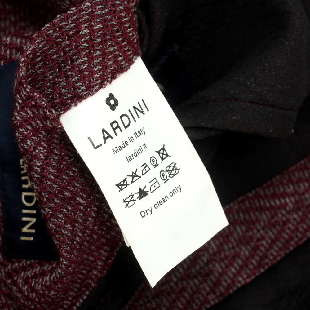 【中古】ラルディーニ LARDINI ウールナイロンジャージー カジュアルジャケット ワインxライトグレー【 52 】【 状態ランクB 】【 メンズ 】