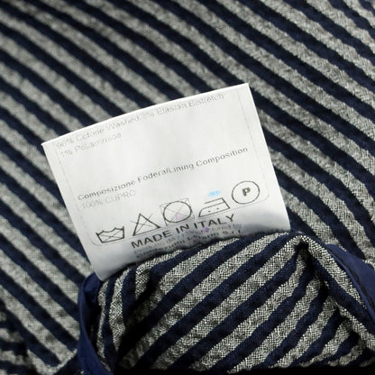【中古】タリアトーレ TAGLIATORE シアサッカーコットン ダブルジャケット ネイビーxグレー系【 52 】【 状態ランクB 】【 メンズ 】