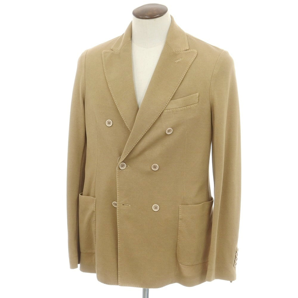 【中古】チルコロ1901 CIRCOLO 1901 コットンジャージー ダブルジャケット キャメルベージュ【 50 】【 状態ランクC 】【 メンズ 】