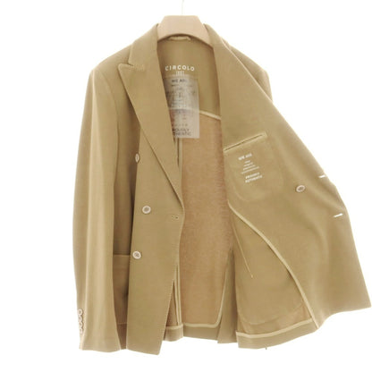 【中古】チルコロ1901 CIRCOLO 1901 コットンジャージー ダブルジャケット キャメルベージュ【 50 】【 状態ランクC 】【 メンズ 】