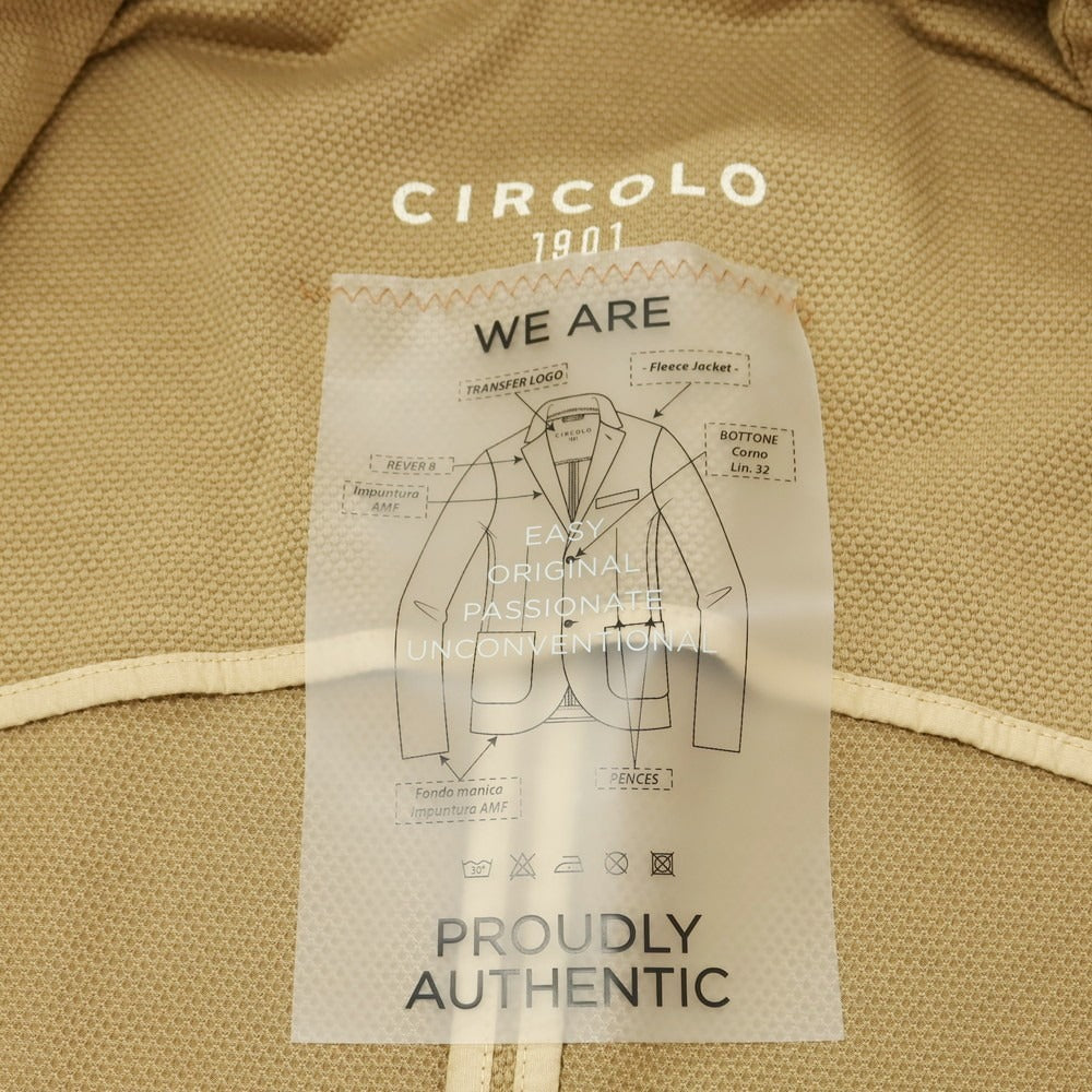 【中古】チルコロ1901 CIRCOLO 1901 コットンジャージー ダブルジャケット キャメルベージュ【 50 】【 状態ランクC 】【 メンズ 】