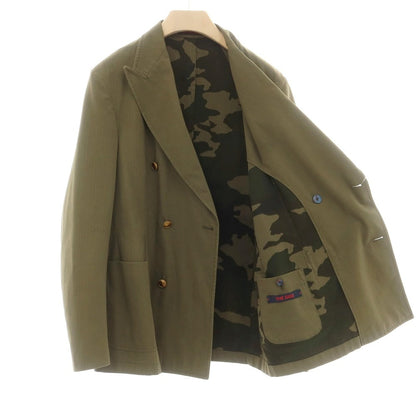 【中古】ザ ジジ THE GIGI コットンポリエステル ペイント ダブルジャケット オリーブ【 52 】【 状態ランクC 】【 メンズ 】
