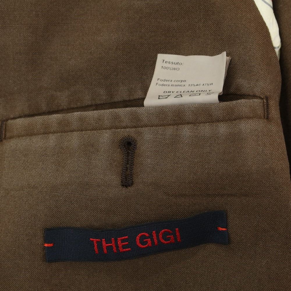 【中古】ザ ジジ THE GIGI ガーメントダイ ウール カジュアルジャケット ブラウン系【サイズ52】【 状態ランクB 】【 メンズ 】[EPD]