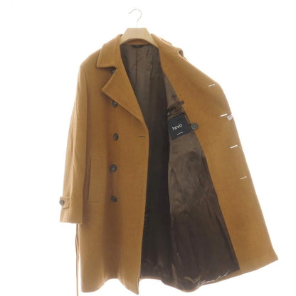 【中古】イーヴォ Hevo ウールポリエステル ダブルブレストコート キャメル【 54 】【 状態ランクB 】【 メンズ 】