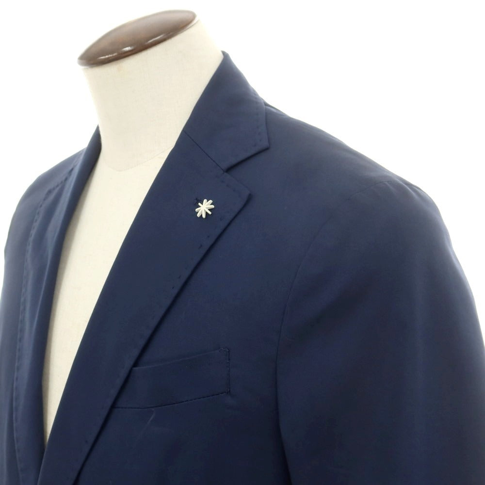 【中古】マニュエル リッツ MANUEL RITZ ストレッチコットンナイロン 2つボタンスーツ ネイビー系【 52 】【 状態ランクB 】【 メンズ 】