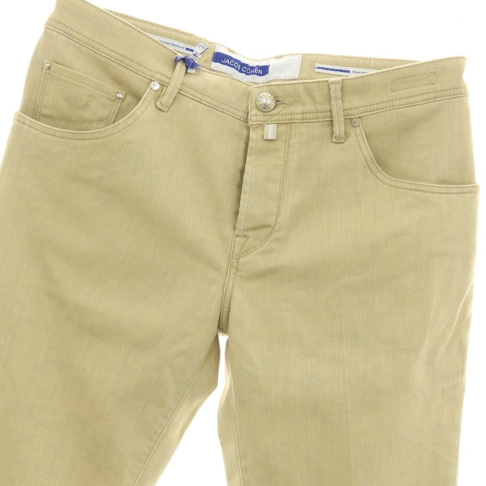 【新品】ヤコブコーエン JACOB COHEN SCOTT ストレッチ コットン 5ポケットパンツ ベージュ【 34 】【 状態ランクN 】【 メンズ 】