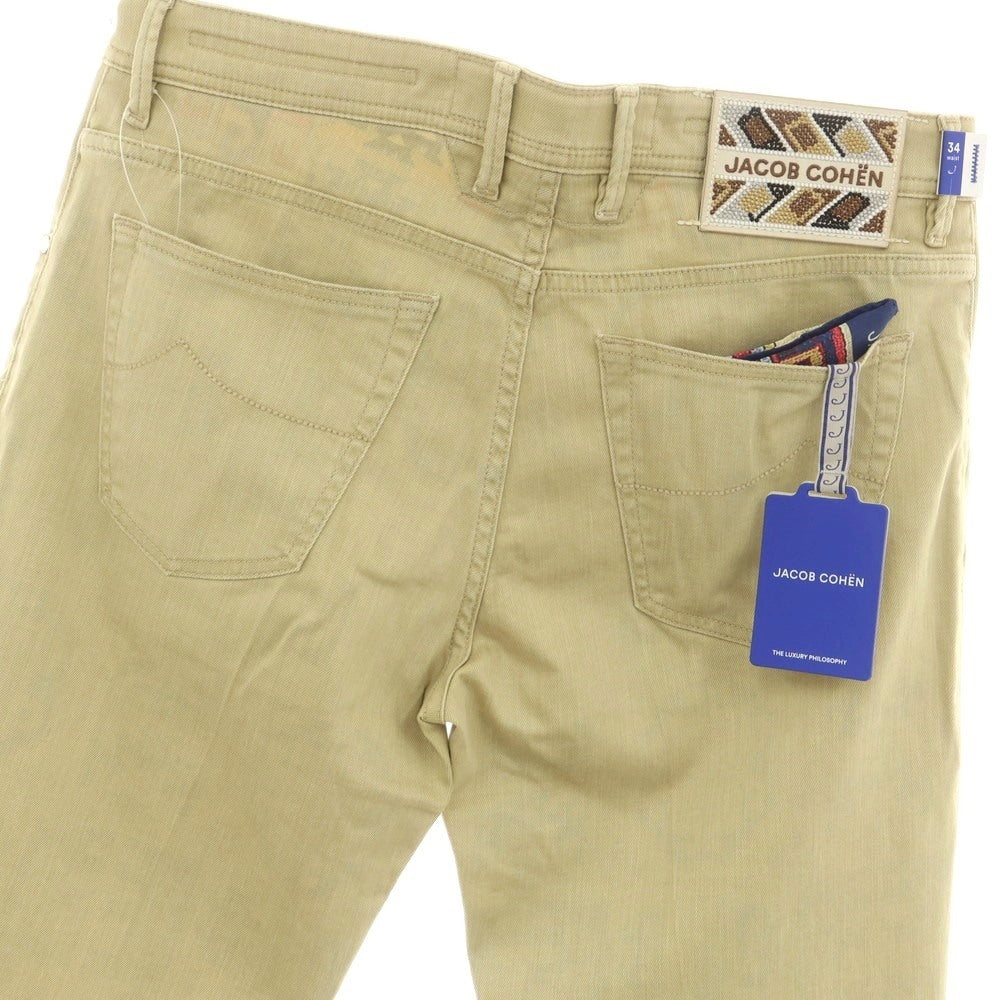 【新品】ヤコブコーエン JACOB COHEN SCOTT ストレッチ コットン 5ポケットパンツ ベージュ【 34 】【 状態ランクN 】【 メンズ 】
