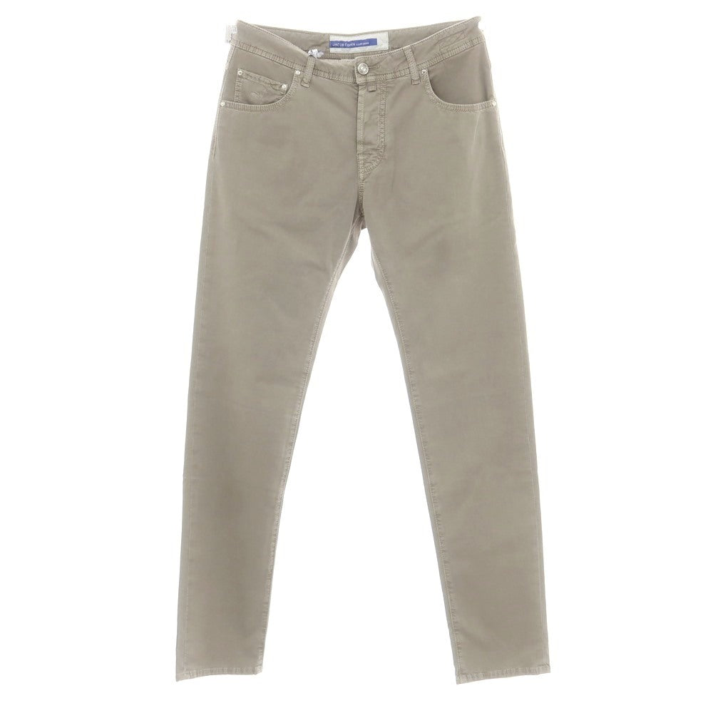 【新品】ヤコブコーエン JACOB COHEN BARNY ストレッチ コットンリヨセル 5ポケットパンツ グレージュ系【 34 】【 状態ランクN 】【 メンズ 】