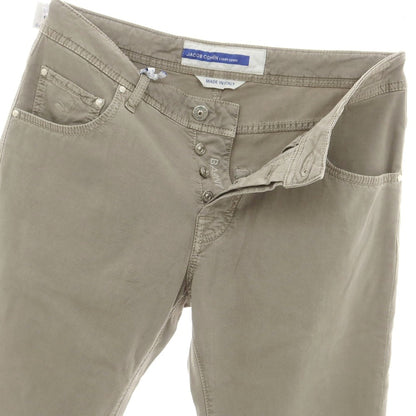 【新品】ヤコブコーエン JACOB COHEN BARNY ストレッチ コットンリヨセル 5ポケットパンツ グレージュ系【 34 】【 状態ランクN 】【 メンズ 】