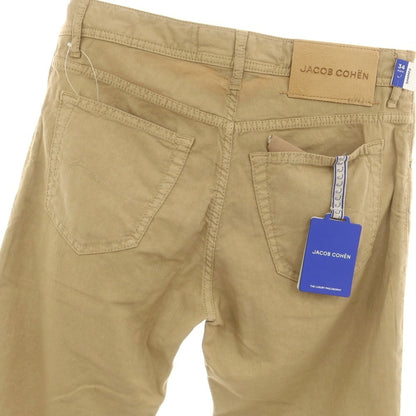 【新品】ヤコブコーエン JACOB COHEN EDUARD ストレッチ コットンリネン 5ポケットパンツ ベージュ系【 34 】【 状態ランクN 】【 メンズ 】