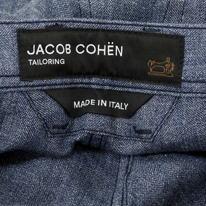 【新品アウトレット】ヤコブコーエン JACOB COHEN SCOTT PREMIUM EDITION リネン 5ポケットパンツ ネイビー【 34 】【 状態ランクN- 】【 メンズ 】