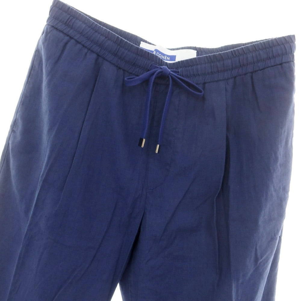 【新品アウトレット】ヤコブコーエン JACOB COHEN DANIEL ストレッチ リネンコットン イージーパンツ ネイビー【 L 】【 状態ランクN- 】【 メンズ 】
