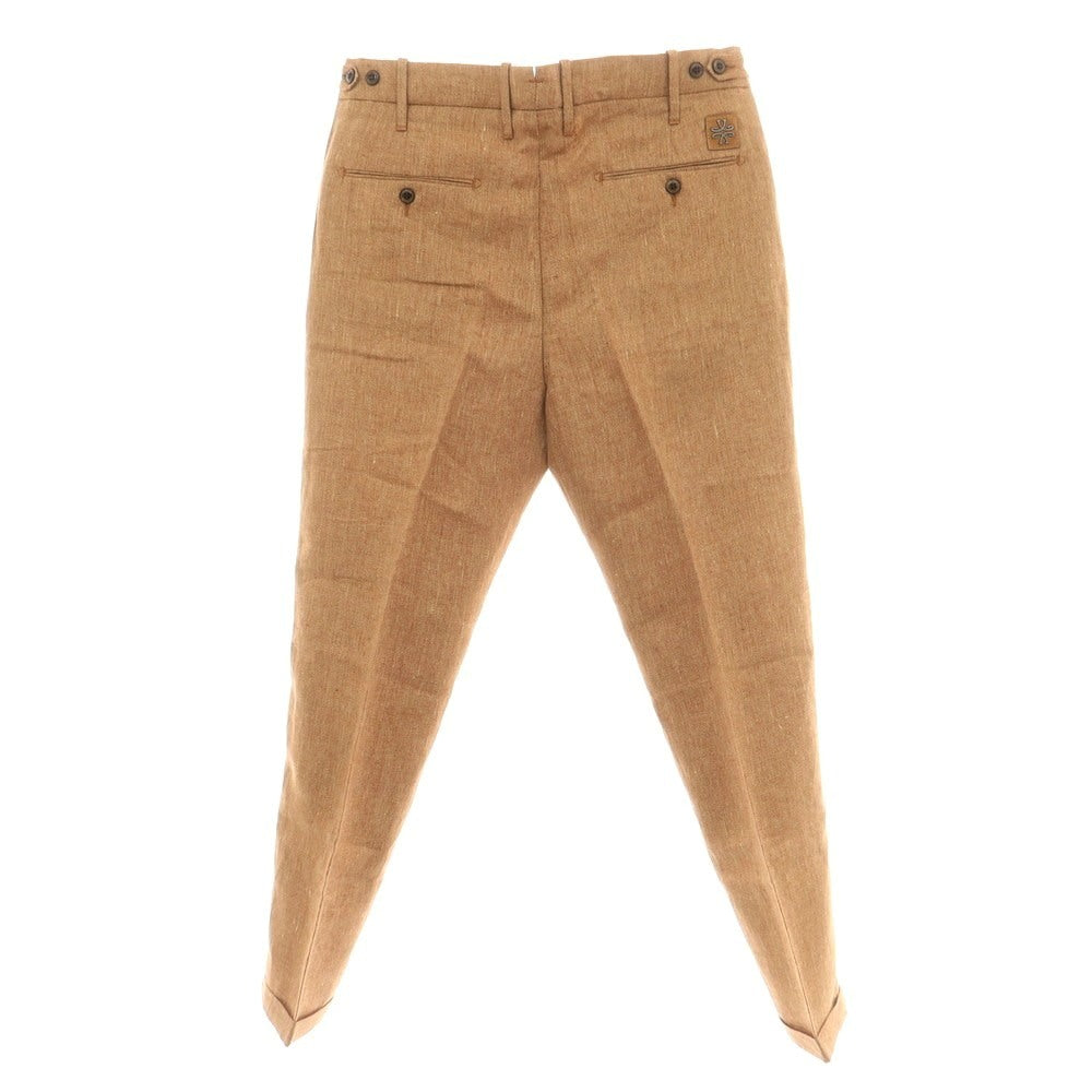 【新品】ヤコブコーエン JACOB COHEN HENRY リネン カジュアルスラックスパンツ ライトブラウン【 34 】【 状態ランクN 】【 メンズ 】[DPD]
