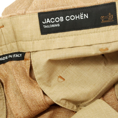 【新品】ヤコブコーエン JACOB COHEN HENRY リネン カジュアルスラックスパンツ ライトブラウン【 34 】【 状態ランクN 】【 メンズ 】