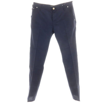【新品】ヤコブコーエン JACOB COHEN LENNY ウール ハウンドトゥース 5ポケットパンツ ネイビー【 34 】【 状態ランクN 】【 メンズ 】