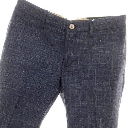 【新品】ヤコブコーエン JACOB COHEN BOBBY ウールシルクリネン カジュアルスラックスパンツ ネイビー【 34 】【 状態ランクN 】【 メンズ 】