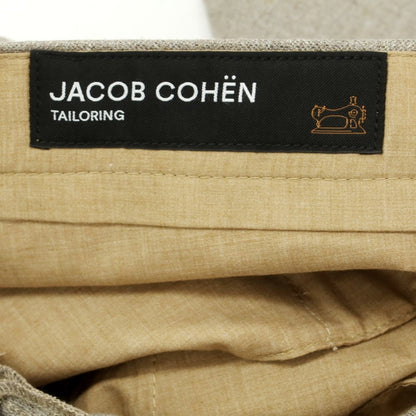 【新品】ヤコブコーエン JACOB COHEN BOBBY リネン カジュアルスラックスパンツ グレーxベージュ【 34 】【 状態ランクN 】【 メンズ 】