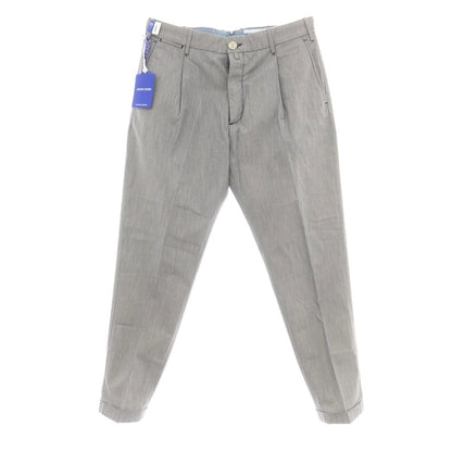 【新品】ヤコブコーエン JACOB COHEN HENRY ストレッチ コットンリヨセル ハウンドトゥース カジュアルスラックスパンツ ネイビーxホワイト【 34 】【 状態ランクN 】【 メンズ 】