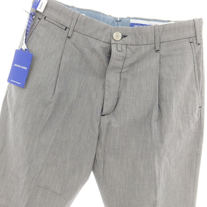 【新品】ヤコブコーエン JACOB COHEN HENRY ストレッチ コットンリヨセル ハウンドトゥース カジュアルスラックスパンツ ネイビーxホワイト【 34 】【 状態ランクN 】【 メンズ 】