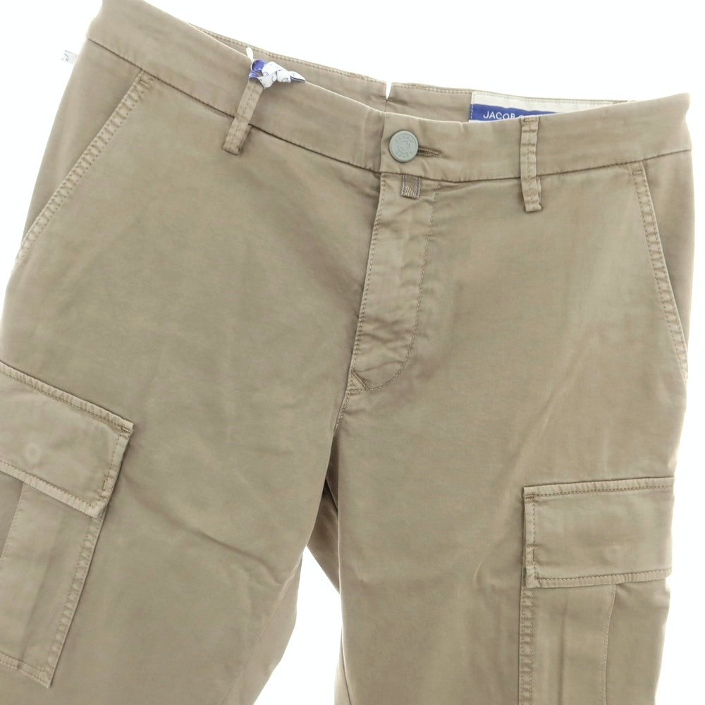 【新品】ヤコブコーエン JACOB COHEN RYAN ストレッチ コットン カーゴパンツ グレージュ系【 34 】【 状態ランクN 】【 メンズ 】