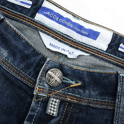 【新品】ヤコブコーエン JACOB COHEN BARNY ストレッチ コットン ジーンズ デニムパンツ ネイビー【 34 】【 状態ランクN 】【 メンズ 】