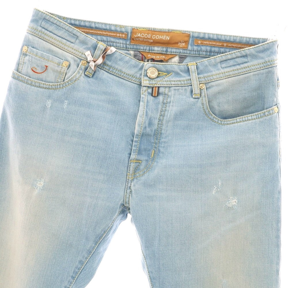 【新品アウトレット】ヤコブコーエン JACOB COHEN BARD LTD ストレッチ コットンポリエステル ジーンズ デニムパンツ ライトブルー【 34 】【 状態ランクN- 】【 メンズ 】