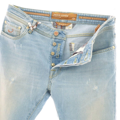 【新品アウトレット】ヤコブコーエン JACOB COHEN BARD LTD ストレッチ コットンポリエステル ジーンズ デニムパンツ ライトブルー【 34 】【 状態ランクN- 】【 メンズ 】