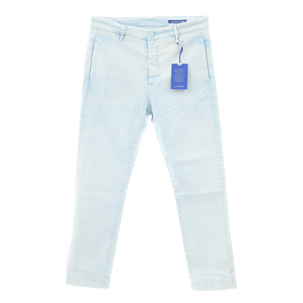 【新品アウトレット】ヤコブコーエン JACOB COHEN ADAM ストレッチ コットンポリエステル ジーンズ デニムパンツ ホワイトxライトブルー【 34 】【 状態ランクN- 】【 メンズ 】