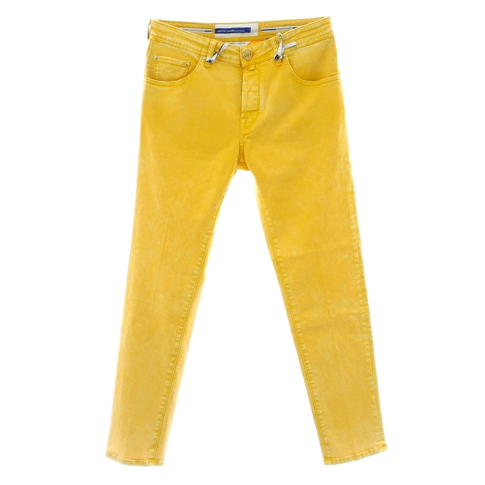 【新品】ヤコブコーエン JACOB COHEN SCOTT ストレッチ コットンポリエステル ジーンズ デニムパンツ イエロー【 34 】【 状態ランクN 】【 メンズ 】