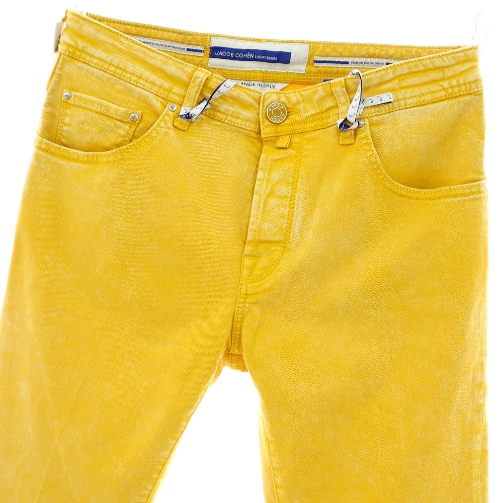 【新品】ヤコブコーエン JACOB COHEN SCOTT ストレッチ コットンポリエステル ジーンズ デニムパンツ イエロー【 34 】【 状態ランクN 】【 メンズ 】