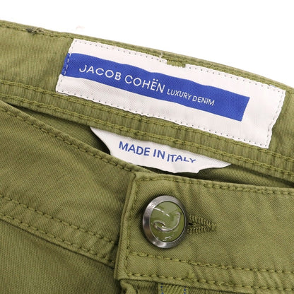 【新品アウトレット】ヤコブコーエン JACOB COHEN EDUARD ストレッチ リヨセルコットンリネン 5ポケットパンツ オリーブ【 34 】【 状態ランクN- 】【 メンズ 】