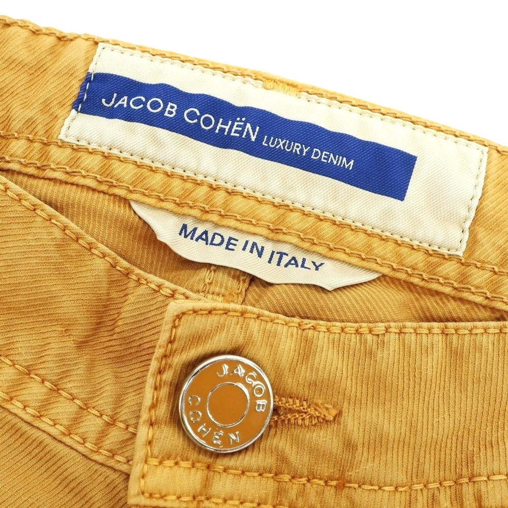 【新品】ヤコブコーエン JACOB COHEN LENNY ストレッチ コットンリネンリヨセル 5ポケットパンツ オレンジ系【 34 】【 状態ランクN 】【 メンズ 】