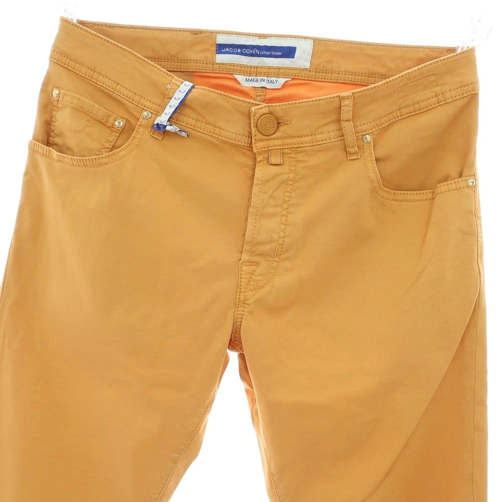 【新品】ヤコブコーエン JACOB COHEN NICK SLIM ストレッチ コットンリヨセル 5ポケットパンツ オレンジ系【 34 】【 状態ランクN 】【 メンズ 】