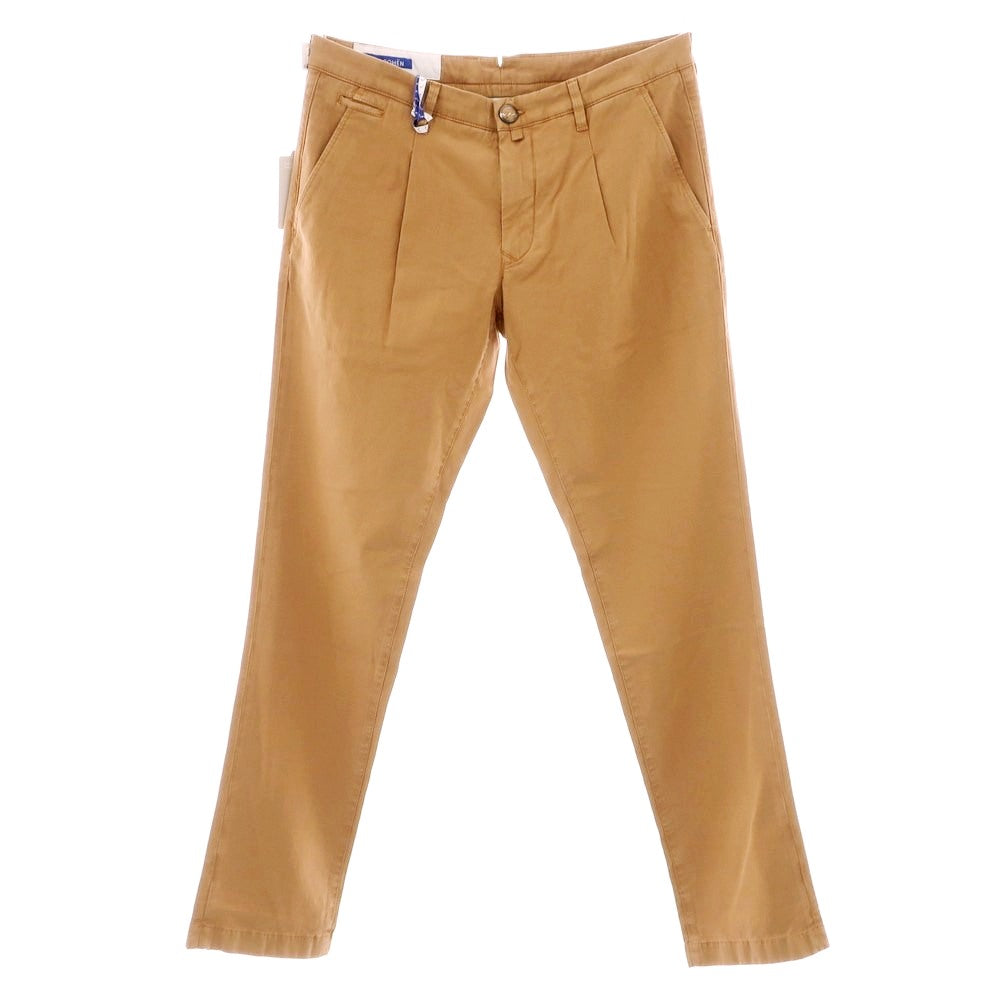 【新品】ヤコブコーエン JACOB COHEN BOBBY 2 ストレッチ リヨセルコットンリネン カジュアルスラックスパンツ ライトブラウン【サイズ34】【 状態ランクN 】【 メンズ 】[EPD]