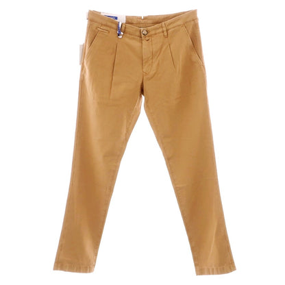 【新品】ヤコブコーエン JACOB COHEN BOBBY 2 ストレッチ リヨセルコットンリネン カジュアルスラックスパンツ ライトブラウン【 34 】【 状態ランクN 】【 メンズ 】