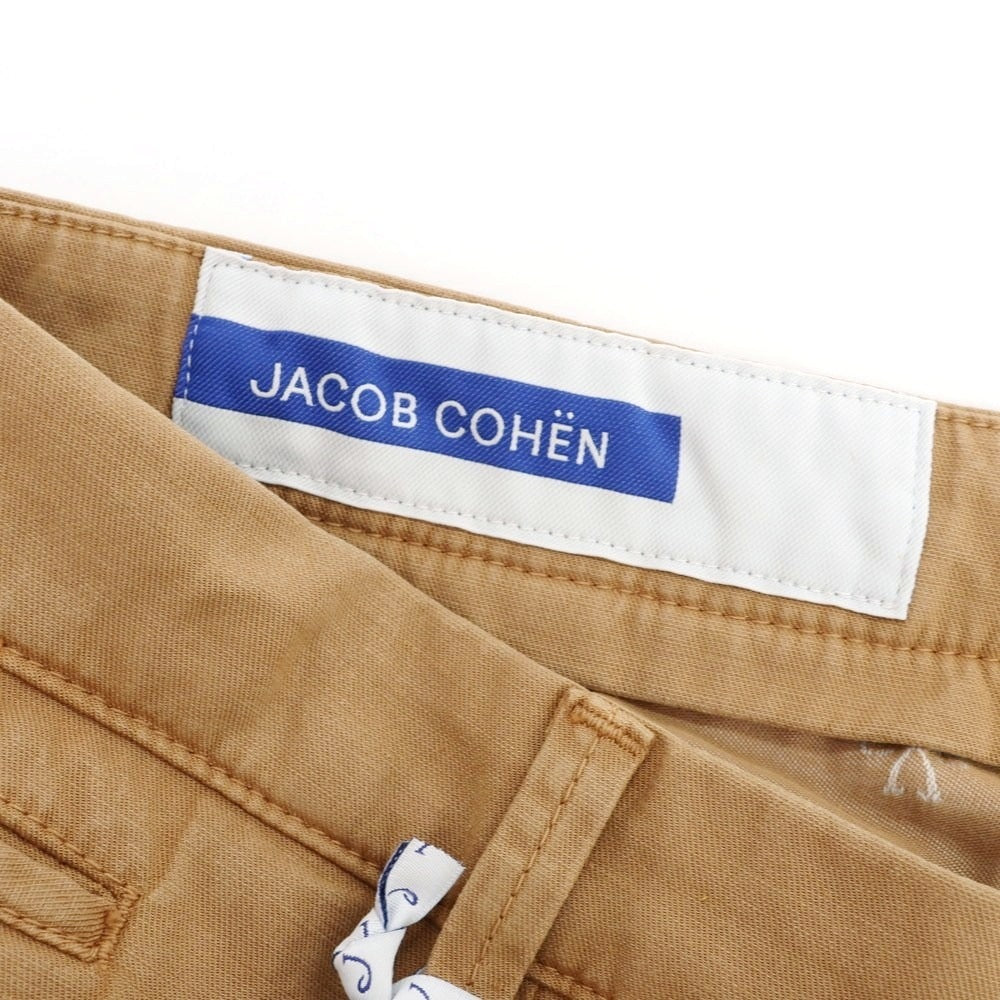 【新品】ヤコブコーエン JACOB COHEN BOBBY 2 ストレッチ リヨセルコットンリネン カジュアルスラックスパンツ ライトブラウン【サイズ34】【 状態ランクN 】【 メンズ 】[EPD]
