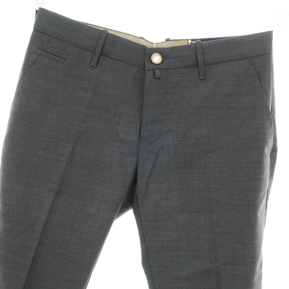 【新品】ヤコブコーエン JACOB COHEN BOBBY ストレッチ ウール カジュアルスラックスパンツ ダークグレー【 34 】【 状態ランクN 】【 メンズ 】