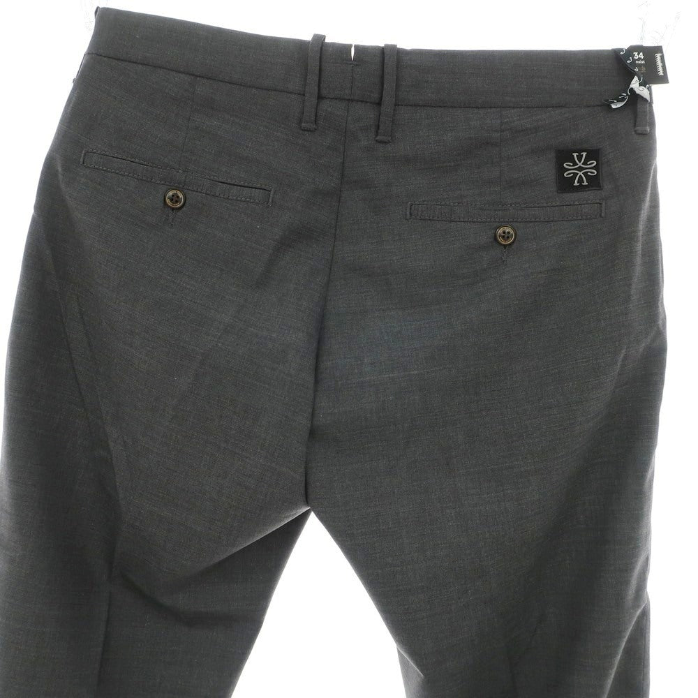 【新品】ヤコブコーエン JACOB COHEN BOBBY ストレッチ ウール カジュアルスラックスパンツ ダークグレー【 34 】【 状態ランクN 】【 メンズ 】