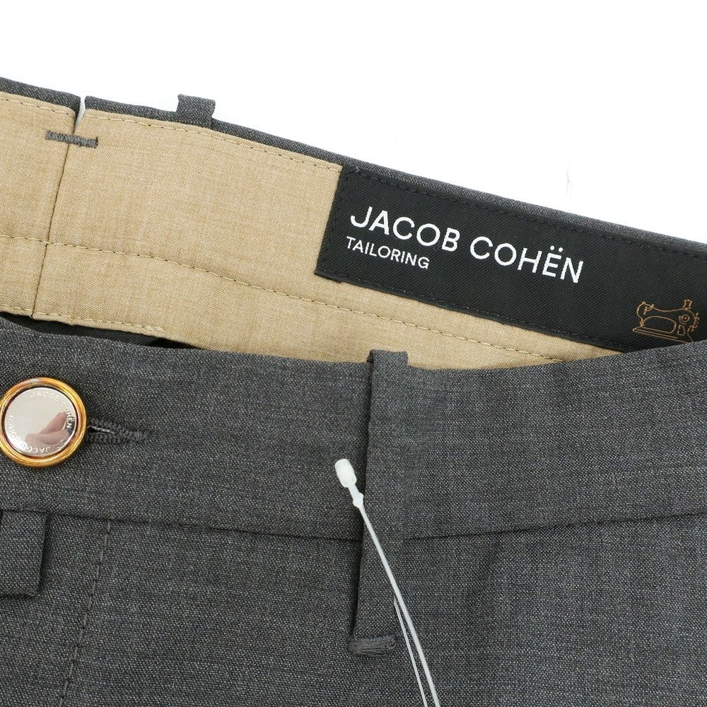 【新品】ヤコブコーエン JACOB COHEN BOBBY ストレッチ ウール カジュアルスラックスパンツ ダークグレー【 34 】【 状態ランクN 】【 メンズ 】